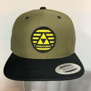 Fischer Ski Logo SnapBack Cap, Olive Green, NWT